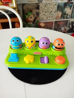 Fisher Price Brilliant Basics Boppin Activity Bugs Pop Up Toy Baby Vintage 2010 - Image 1 of 4