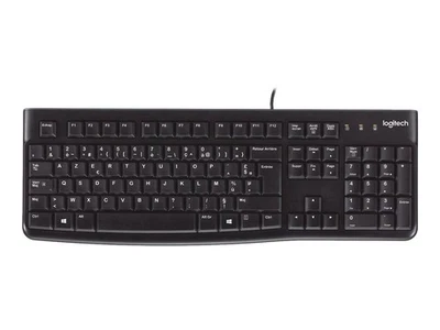 Logitech K120 Cablato USB QWERTZ Nero Tastiera con cavo K120 920-002504 - Immagine 1 di 4
