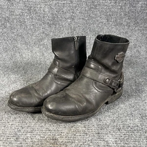 Harley-Davidson Scout Harness Reitstiefel Herren 10 Schwarz Reißverschluss 7 Zoll Biker D95262 - Bild 1 von 12