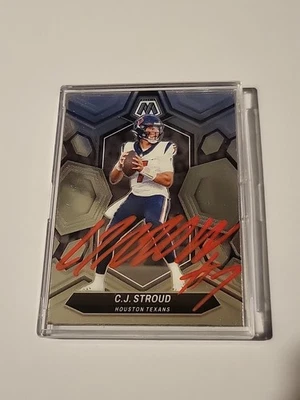 C.J. Stroud Hand-Signed Autograph 2024 Panini Mosaic Football #85 W/COA Texans  - Image 1 of 4