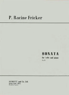 Sonata op. 28 Peter Racine Fricker Book [Softcover] Cello and Piano Schott Music - Image 1 of 3
