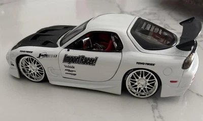 Jada Import Racer Mazda RX-7 1 24 scale MISSING MIRROR ON DRIVER SIDE - Image 1 of 4