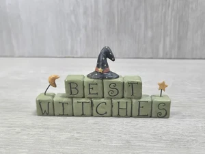 Blossom Bucket Halloween "Best Witches" Suzi Skoglund 2000s Figurine 3.5"L - Picture 1 of 4