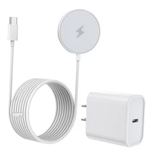Chargeur Sans Fil Magnétique 10FT,15W Chargeur Rapide Apple Mag-Safe pour iPhone  - Photo 1 sur 8