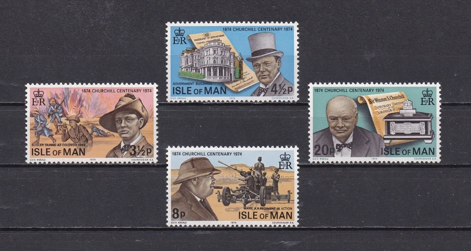 Isle of Man    48-51 MNH, Churchill, 1974 - Image 1 of 1