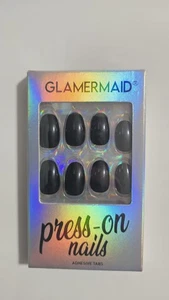 Glamermaid Press-On Nails 24 Psc In Pack BLACK - Picture 1 of 1