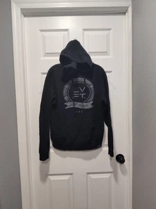 LVFT. Fleece Hoodie Size Small Cotton Black Graphic Print USA Made - Picture 1 of 8