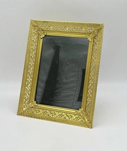 Vintage verzierter gold filigraner Metall Bilderrahmen Staffelei Hollywood Regency MCM - Bild 1 von 9