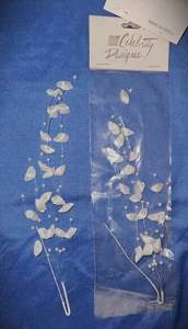 Baby's Breath & Pearl Floral Pick~ 12 in Long~ New in Pkg~ Discount for Multiple - Picture 1 of 9