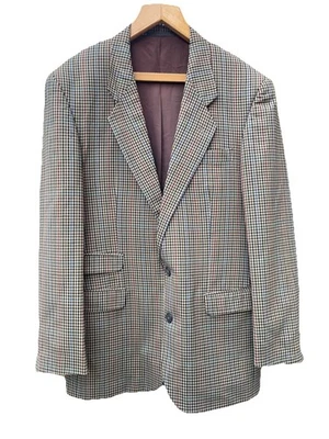 Debenhams Men's Brown Mix Check Jacket Blazer Pure New Wool Size 42L - Image 1 of 4