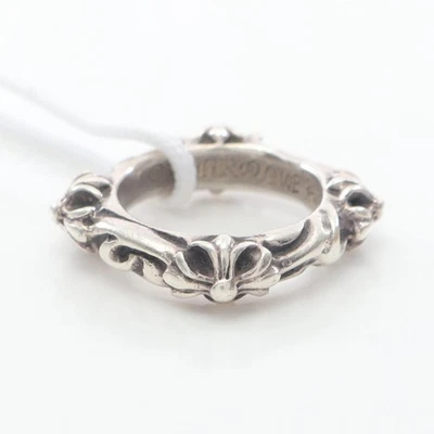 CHROME HEARTS SBT BAND Ring Silver925 Used women US size 3.25 - Image 1 of 3