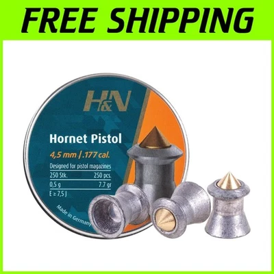 Efficient Pointed .177 Cal H&N Hornet Pellets - 250 Count for Optimal Shooting - Image 1 of 2