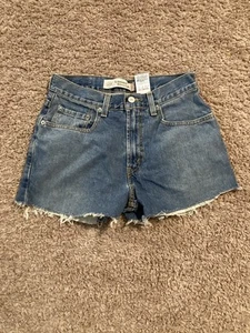 Levi's girls teen Blue Denim jeans Shorts size 16  - Picture 1 of 4