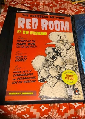 Cómic Red Room #1 Edición de portada Piskor 24x36 Mondo impresión de póster edición limitada de 150 Foto 1 de 4