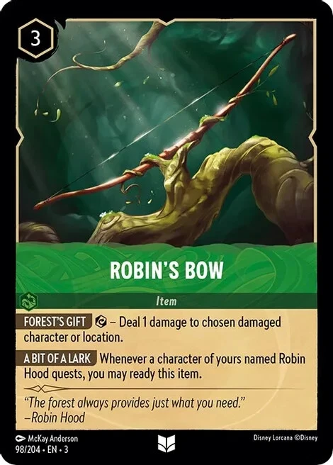 Robin's Bow 98/204 - Disney Lorcana TCG Into the Inklands (2024) - Near Mint