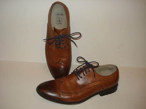 SCARPE MOCASSINO UOMO CLARKS MARRONI WINGTIP Spectator Fade taglia 10 M Brogues Oxford