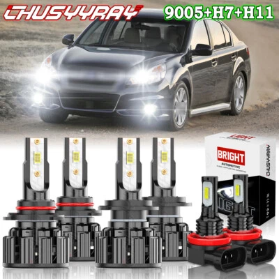 Faro LED alto y bajo para Subaru Legacy 2010-2014 6X + bombillas antiniebla 6000K Foto 1 de 4