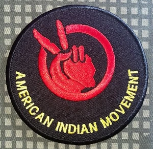 AIM American Indian Movement Patch Hook & Iron-On Repro New A752 - Picture 1 of 2