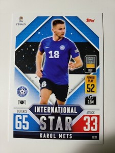 2022 TOPPS Match Attax Nations League Karol Mets card #IS 93
