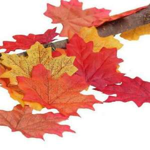 Fake Maple Leaves Artificial Autumn Leaf Realistic 200Pcs Halloween Xmas Decor