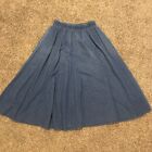 Vtg Gotcha Covered USA Womens Size 12 Cotton Denim Long Skirt Blue A39