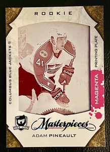 Adam Pineault 1/1 2008-09 UD The Cup Magenta Printing Plate Rookie Blue Jackets