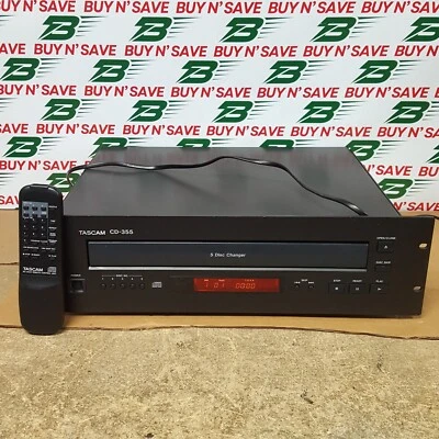 Cambiador de discos compacto Tascam CD-355 vintage de 5 discos con control remoto - montaje en rack - USADO Foto 1 de 4