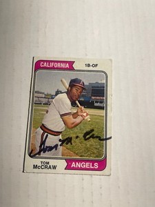 California Angels TOM MCGRAW Signed Card