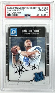 2016 Donruss Optic DAK Prescott Rated Rookie RC Auto Autograph /150 #162 PSA 10 - Bild 1 von 2