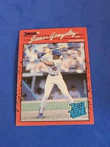 1990 Juan Gonzalez Donruss #33 Rookie Rc Corrected - Picture 1 of 2