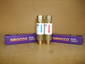 Oxygen & Acetylene & Flashback Arrestors welding brazing cutting Oxy Acet - Picture 1 of 2