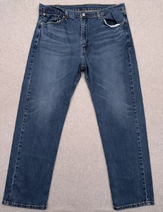 Jeans Levi's 505 para hombre 39x32 azul calce regular recto lavado medio elástico denim - Imagen 1 de 10