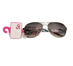 Occhiali da sole aviatore oro NUOVI donna braccia tropicali floreali SO Kohls Hawaii vacanza - Foto 1 di 12