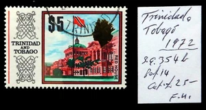 TRINIDAD & TOBAGO 1972 $5 SCARCE Perf 14 SG354b Fine/Used SEE BELOW SALE NF862 - Picture 1 of 1
