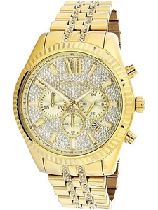 MICHAEL KORS MK8579 Lexington Chronograph Gold Unisex Watch - Picture 1 of 12