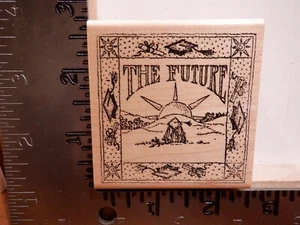 HAMPTON ART STAMPS THE FUTURE GRADUATE GRADUATION WOOD RUBBER STAMP EUC L5076 - Picture 1 of 2
