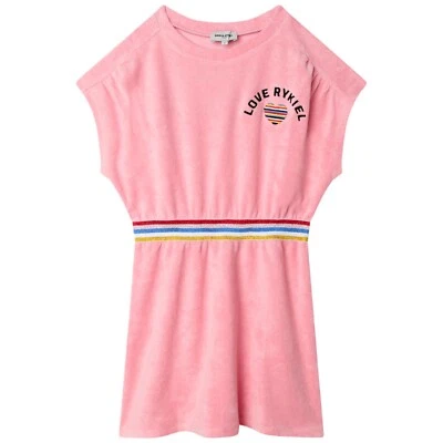 SONIA RYKIEL ENFANT Mini Vestido Sin Mangas Terry Cloth Rosa "love rykiel" Niñas 4 Foto 1 de 4