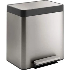 KOHLER Step-On Trash Can 13" Rectangle 8 Gal Fingerprint Proof Stainless Steel - Picture 1 of 9