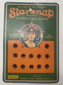 DE COLECCIÓN ANUNCIO COSTURA NOCIÓN STARSNAP 3/0 SUJETADOR VESTIDO CHICAGO COLUMBIA - Imagen 1 de 5