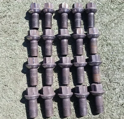 20 Mercedes Benz Factory Wheel Lugbolts OEM Lug Bolts Studs M14 27mm 0009904907 - Image 1 of 2
