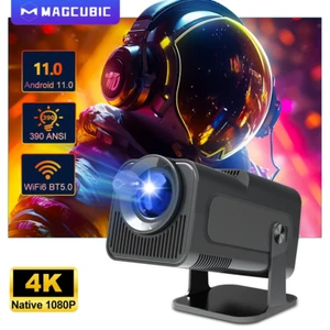Projecteur Portable Android 11, 4K, Natif 1080P, 390ANSI, HY320, Touristes, Wifi - Photo 1/10
