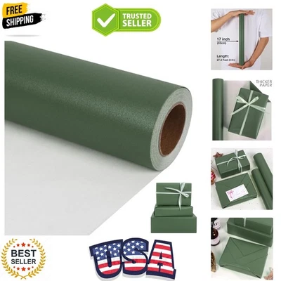 Papel de envolver verde oscuro mate, papel de color sólido nacarado-lustre, envoltura de regalo Foto 1 de 4