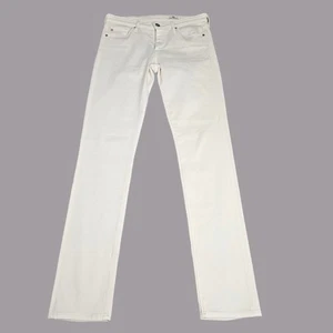AG Adriano Goldshmied Jeans Sz 26 The Prima Mid Rise Cigarette Stretch Cream - Picture 1 of 9