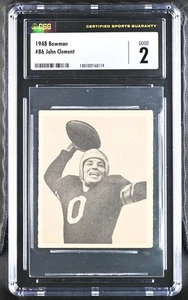 1948 Bowman #86 John Clement Pittsburgh Steelers – Rookie Card - CSG 2 Good - Picture 1 of 2