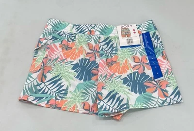 Pantalones Cortos Activos Roxy Para Mujer Bolsillo Botón a Presión, Tropic Multi, Talla L Foto 1 de 3