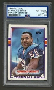 Cornelius Bennett Signed 1989 Topps Card #43 (PSA) Buffalo Bills Auto - Picture 1 of 2
