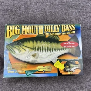 Vintage 1998 Big Mouth Billy Bass Singing Animated Fish W/Original Box TESTED - Picture 1 of 6