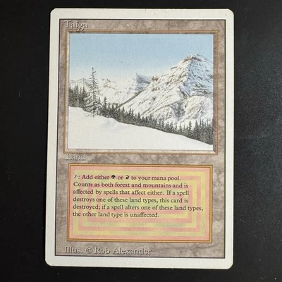 Magic The Gathering Taiga Revised Edition Moderately Played Dual Land - Image 1 of 2