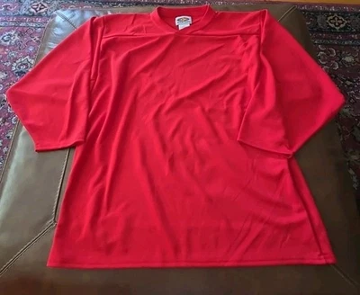 Camiseta deportiva de hockey Easton roja grande para hombre NUEVA Foto 1 de 2