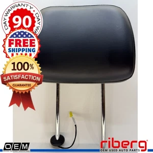 Jeep Grand Cherokee Dodge Durango 11–22 Black Leather Active OEM Front Headrest - Picture 1 of 16